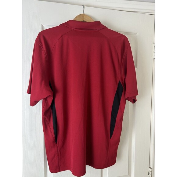 PGA Tour Pro Series Mens Red Polo Golf Shirt Black Accents Size Large - Picture 5 of 7